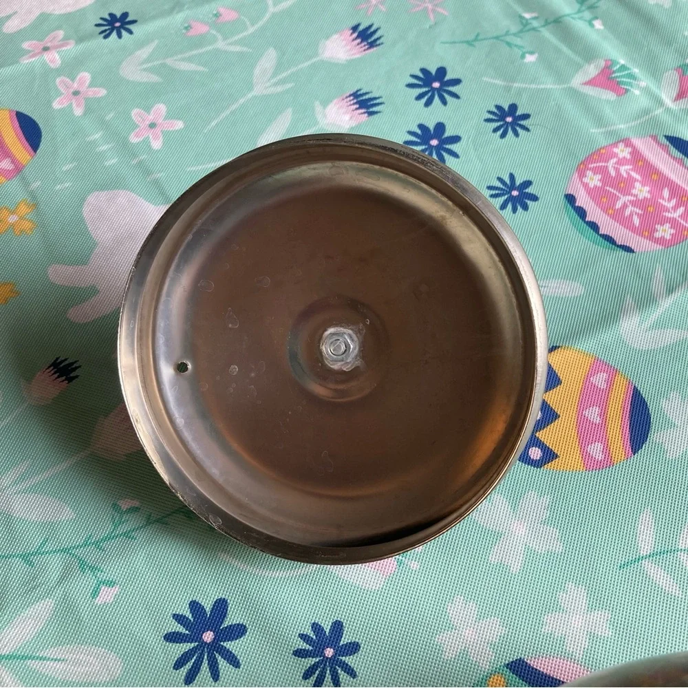 Vintage Copper and Brass Teapot with Blue and White Handle - Picture 4 of 7